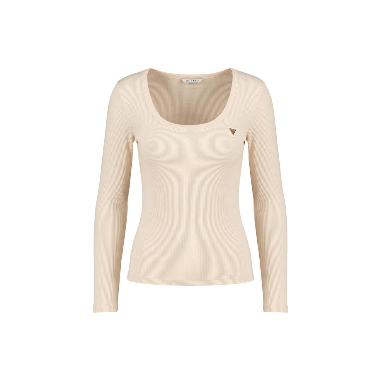 Women's white long-sleeved Guess T-shirt