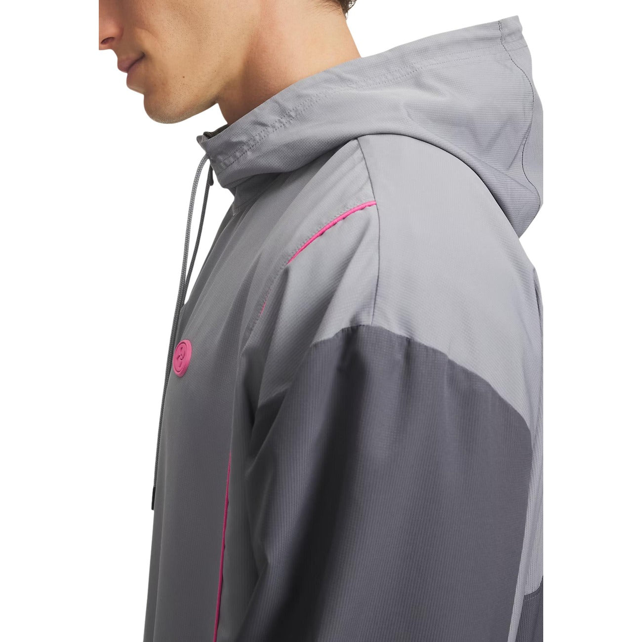 Veste à capuche Under Armour Rival Woven Homme – Gris