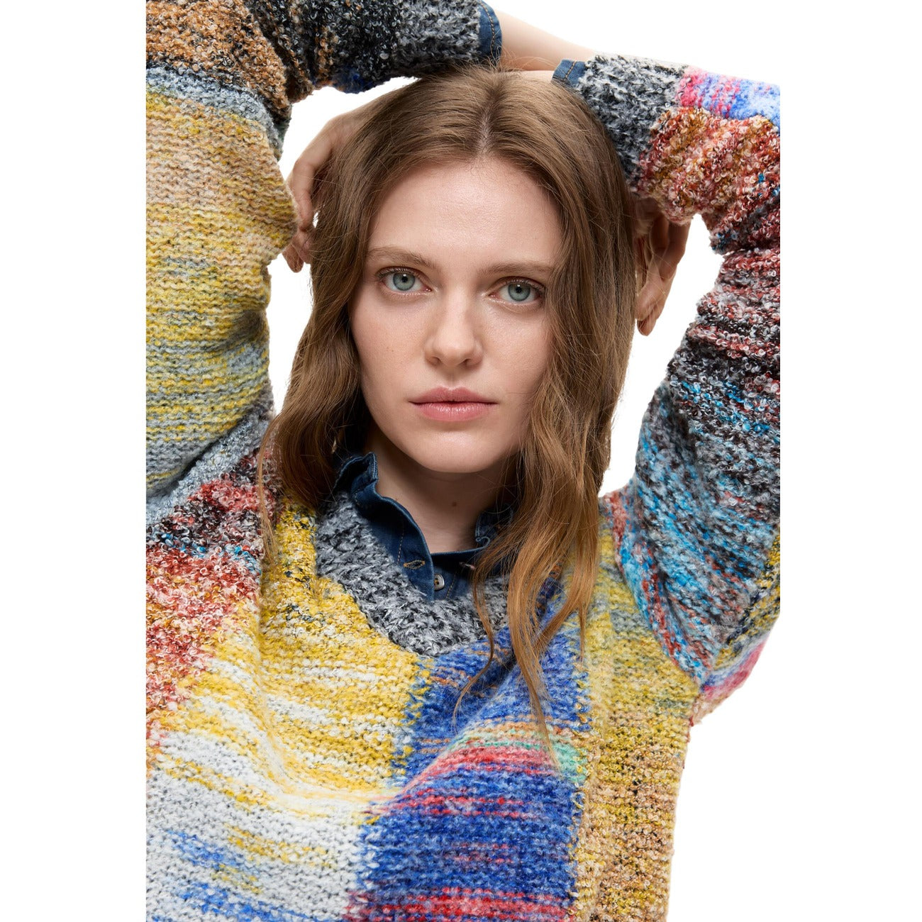 Pull femme Desigual avec laine – Rouge