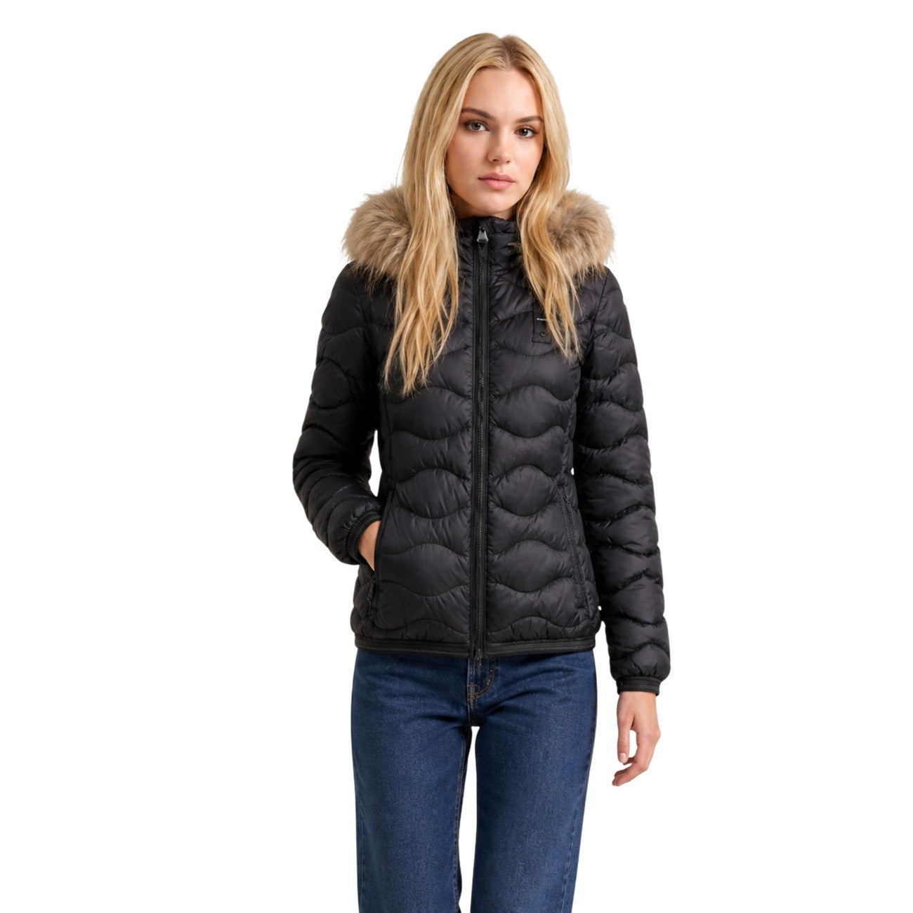 Veste à Capuche Blauer Aldie Femme – Noir/Blanc