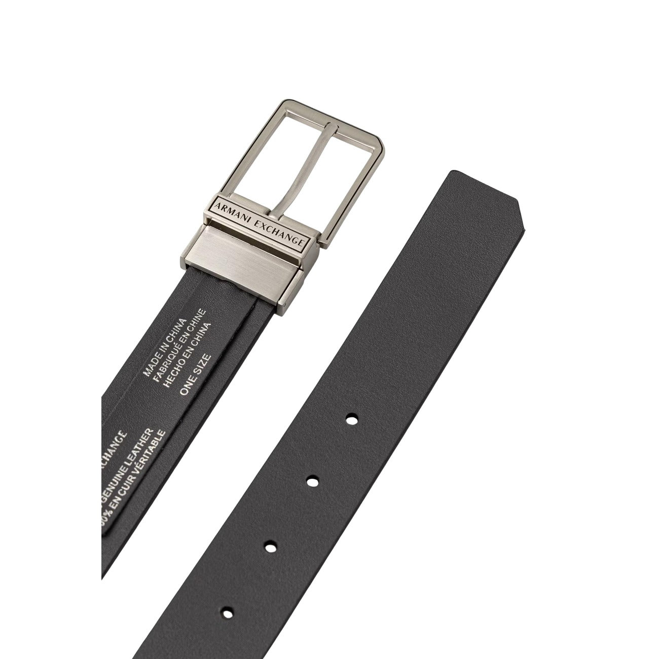 Ceinture Armani Exchange Homme en Cuir – Noir