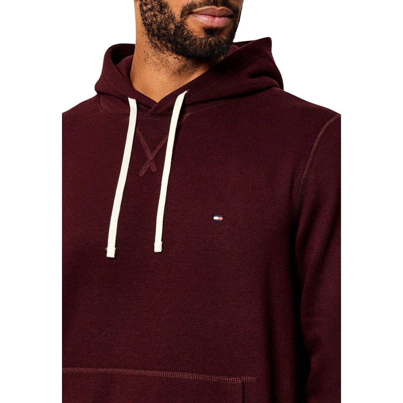 Men's Burgundy Tommy Hilfiger Hoodie