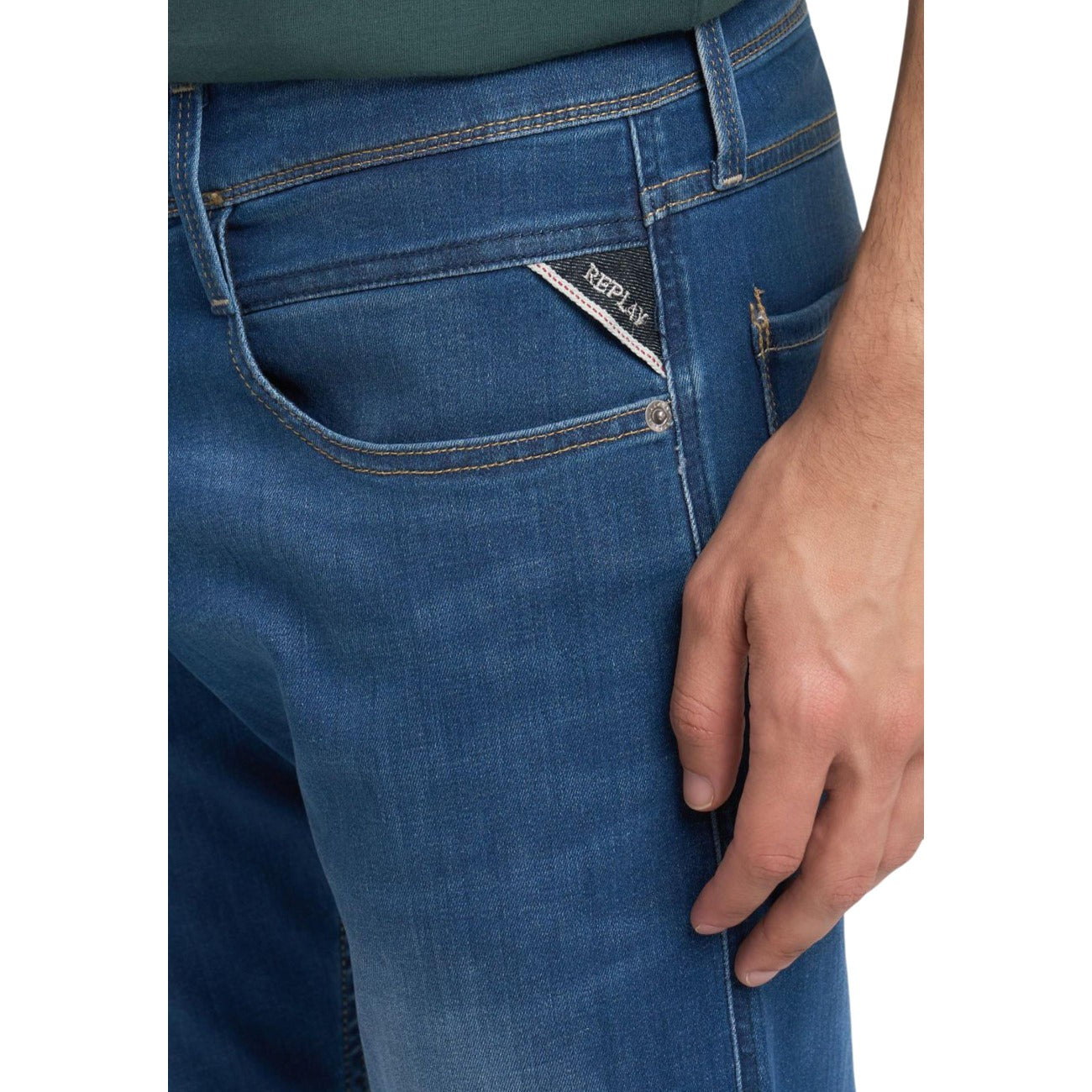 Jean homme Replay en coton stretch – Bleu