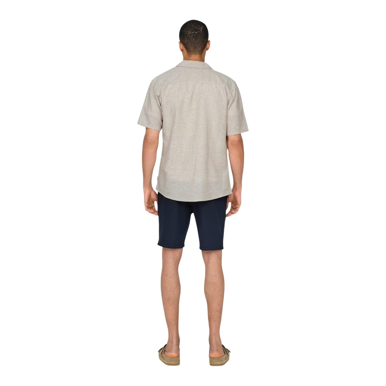 Chemise Only & Sons ONSCAIDEN Homme – Beige et Blanc
