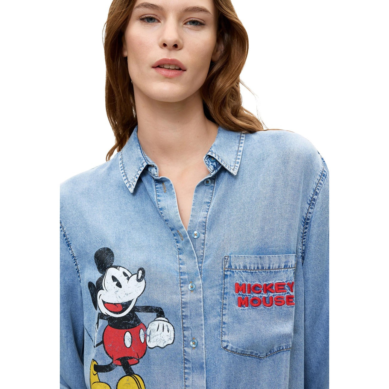 Desigual Women's Printed Cotton Shirt – Blue