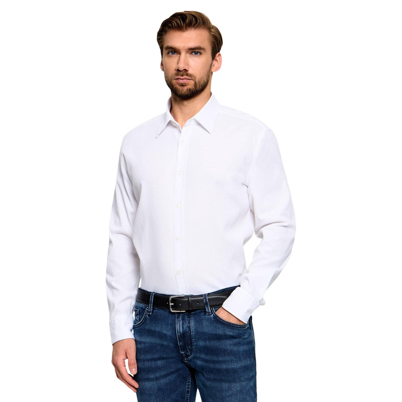 Chemise Boss Homme Coton Stretch – Blanche