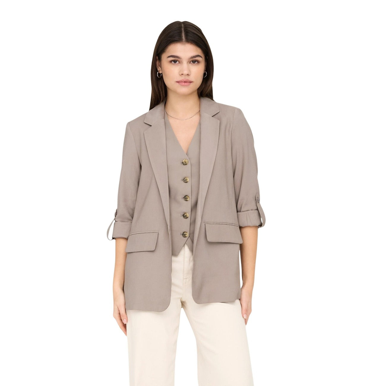 Jaquette Only Femme – Beige et Vert