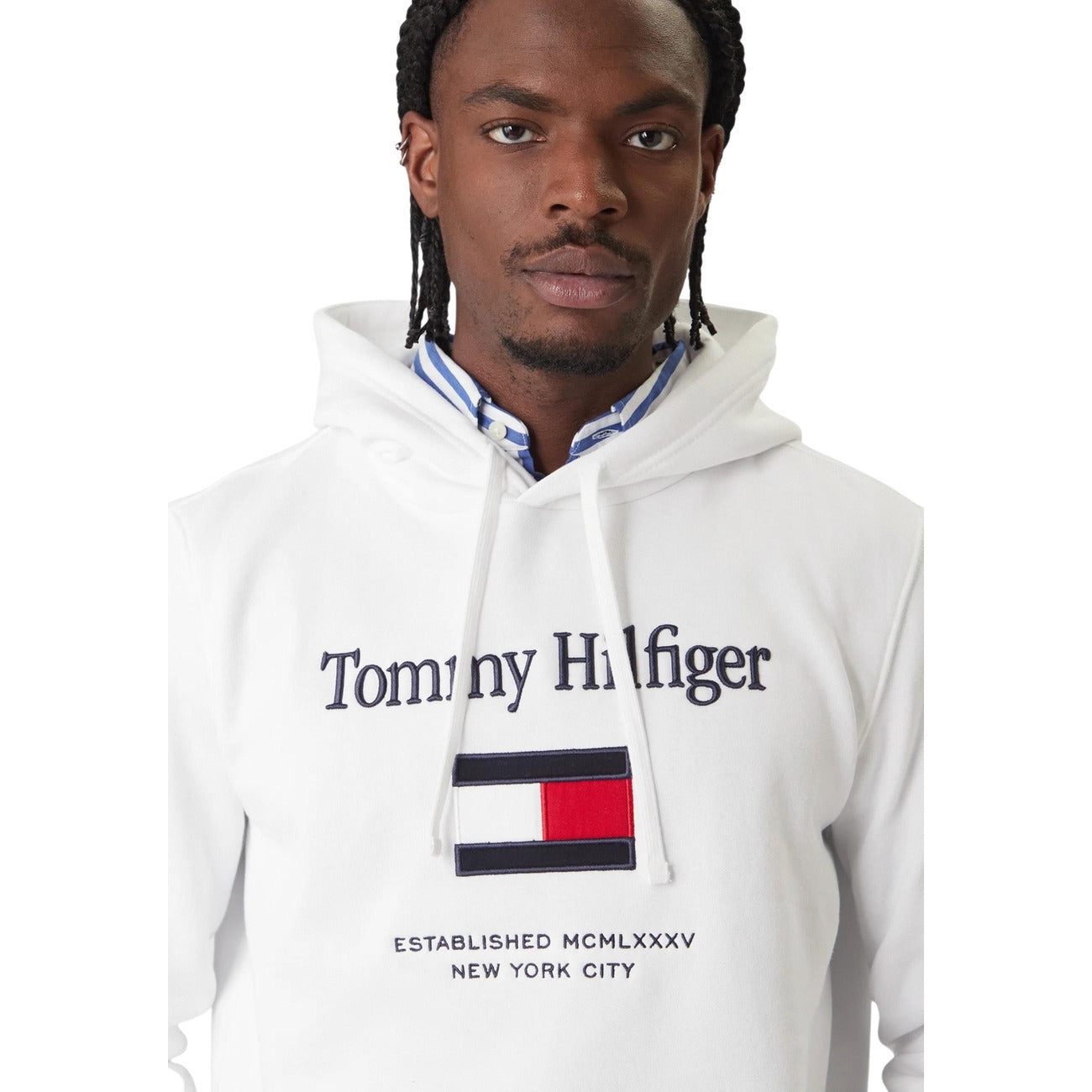 Sweat Tommy Hilfiger Homme Coton Mélangé – Blanc