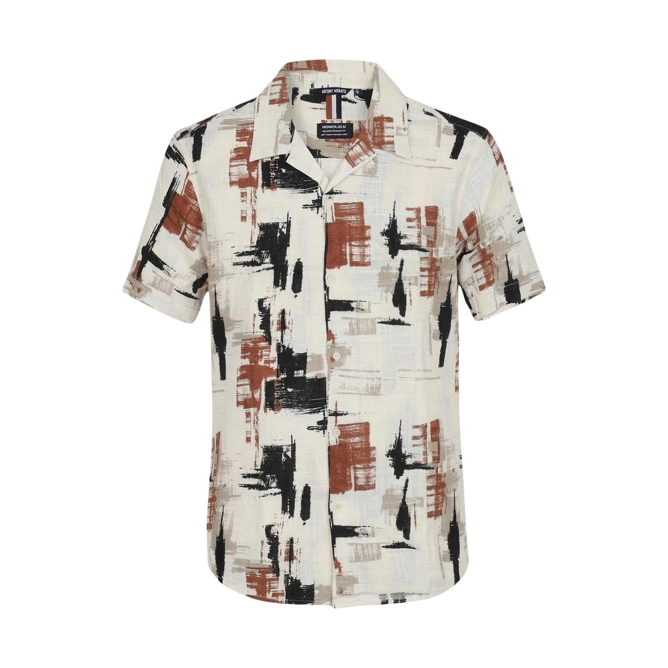 Antony Morato Men's Linen and Viscose Shirt – White