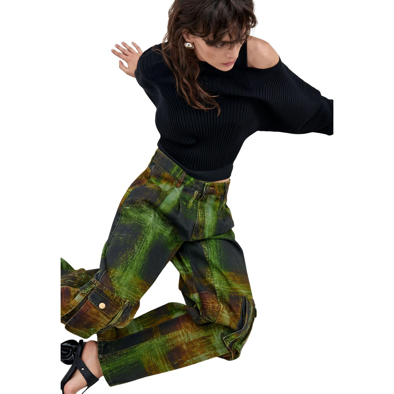 Pantalon Desigual Femme en Coton – Vert