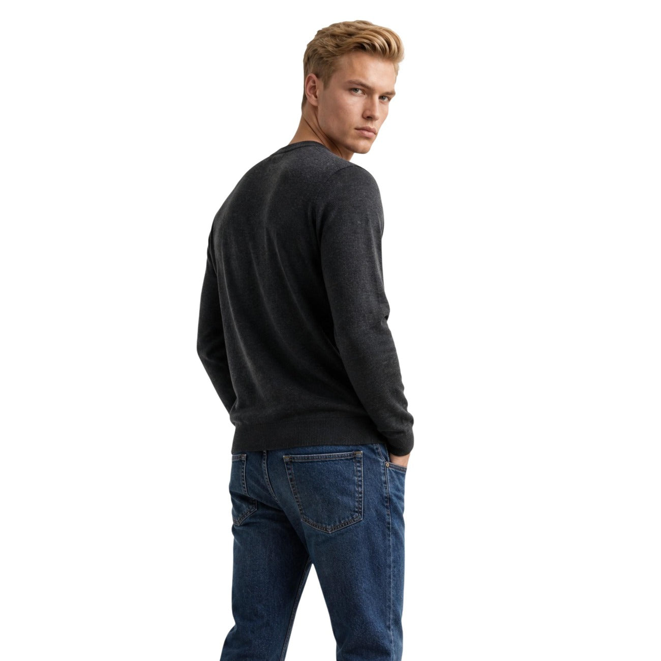 Pull Armani Exchange Homme en Laine – Gris
