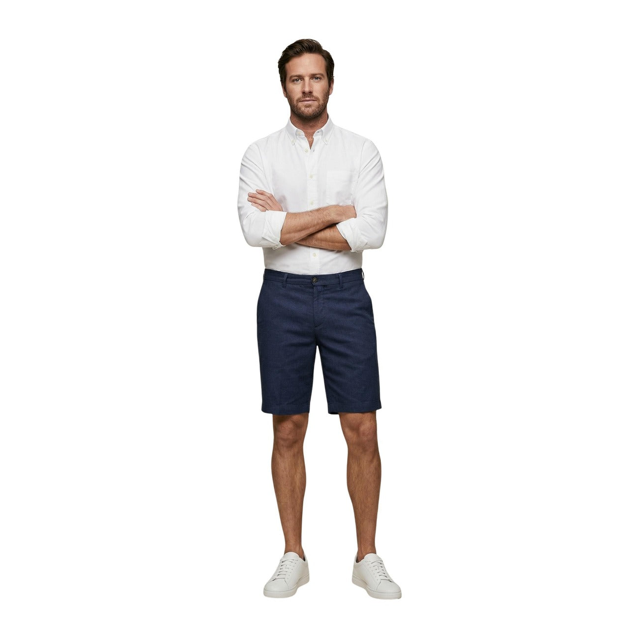Men's Borghese Linen Shorts – Blue