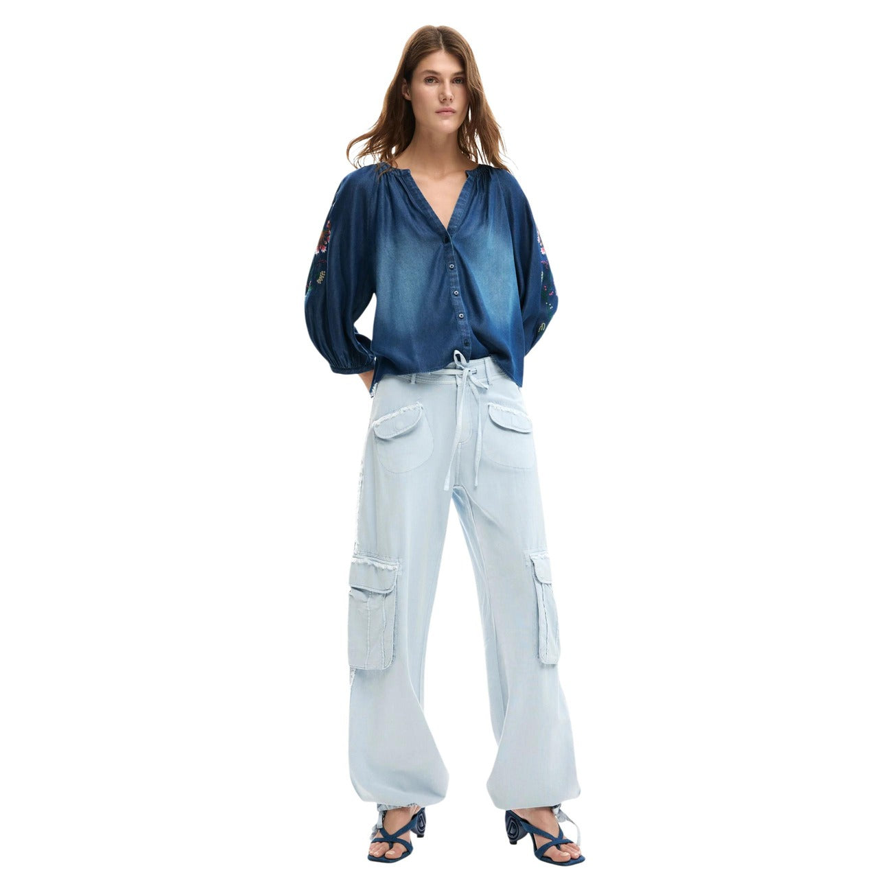 Pantalon Desigual Femme – Bleu Clair