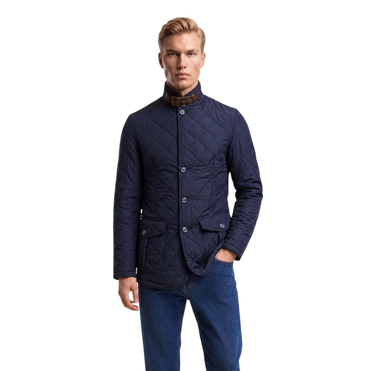 Veste Matelassée Barbour Lutz Homme – Bleu