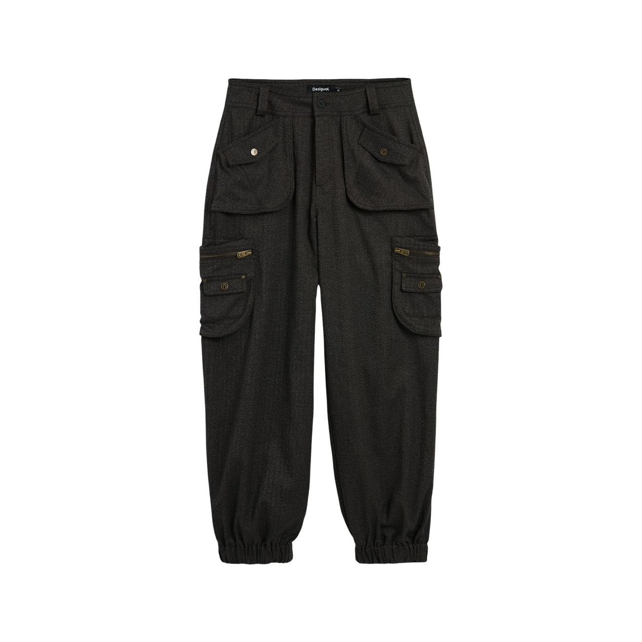 Pantalon Stretch Desigual Femme – Marron