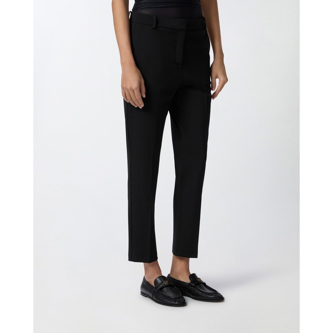 Pinko women's trousers in mixed viscose – Black