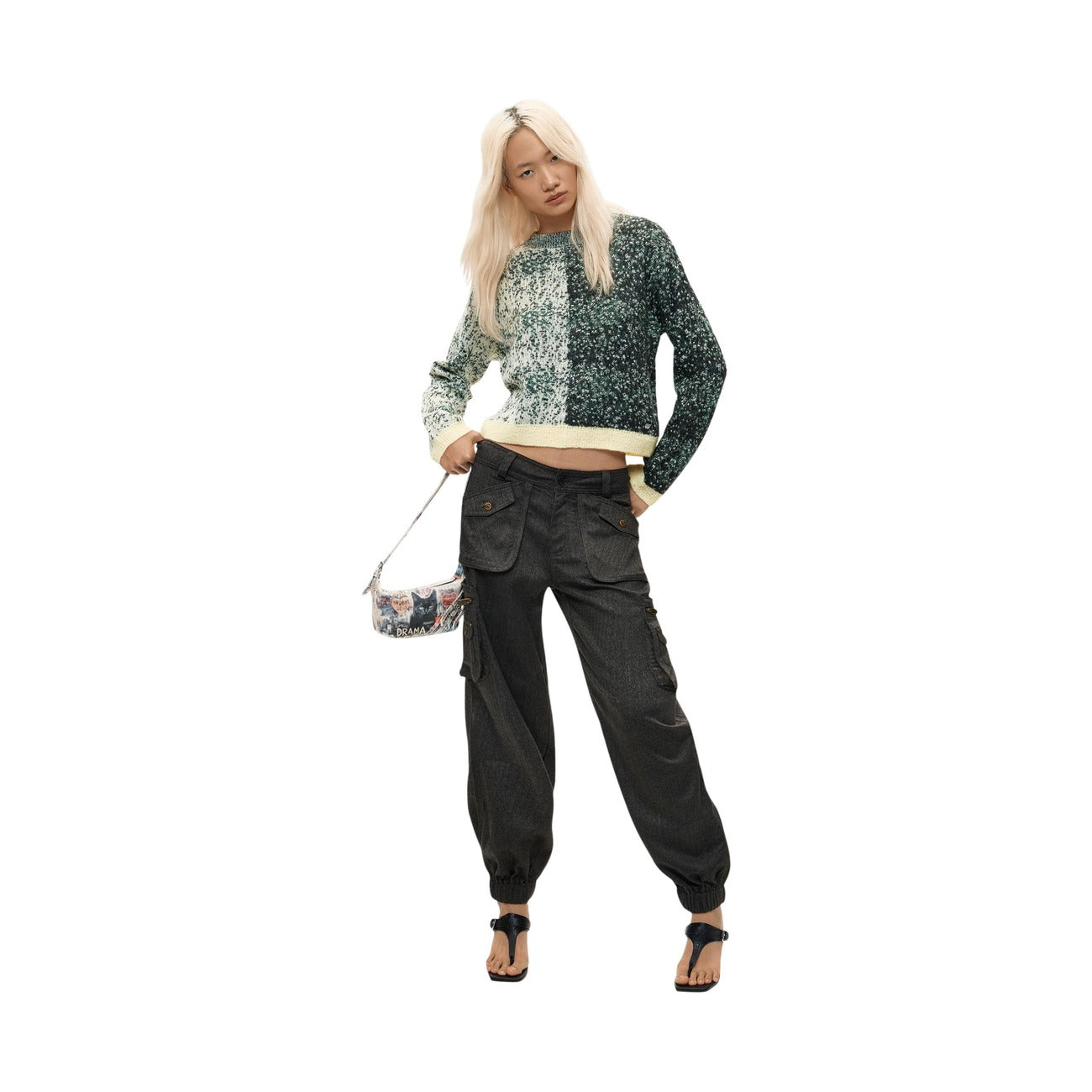 Pull femme Desigual avec laine – Vert