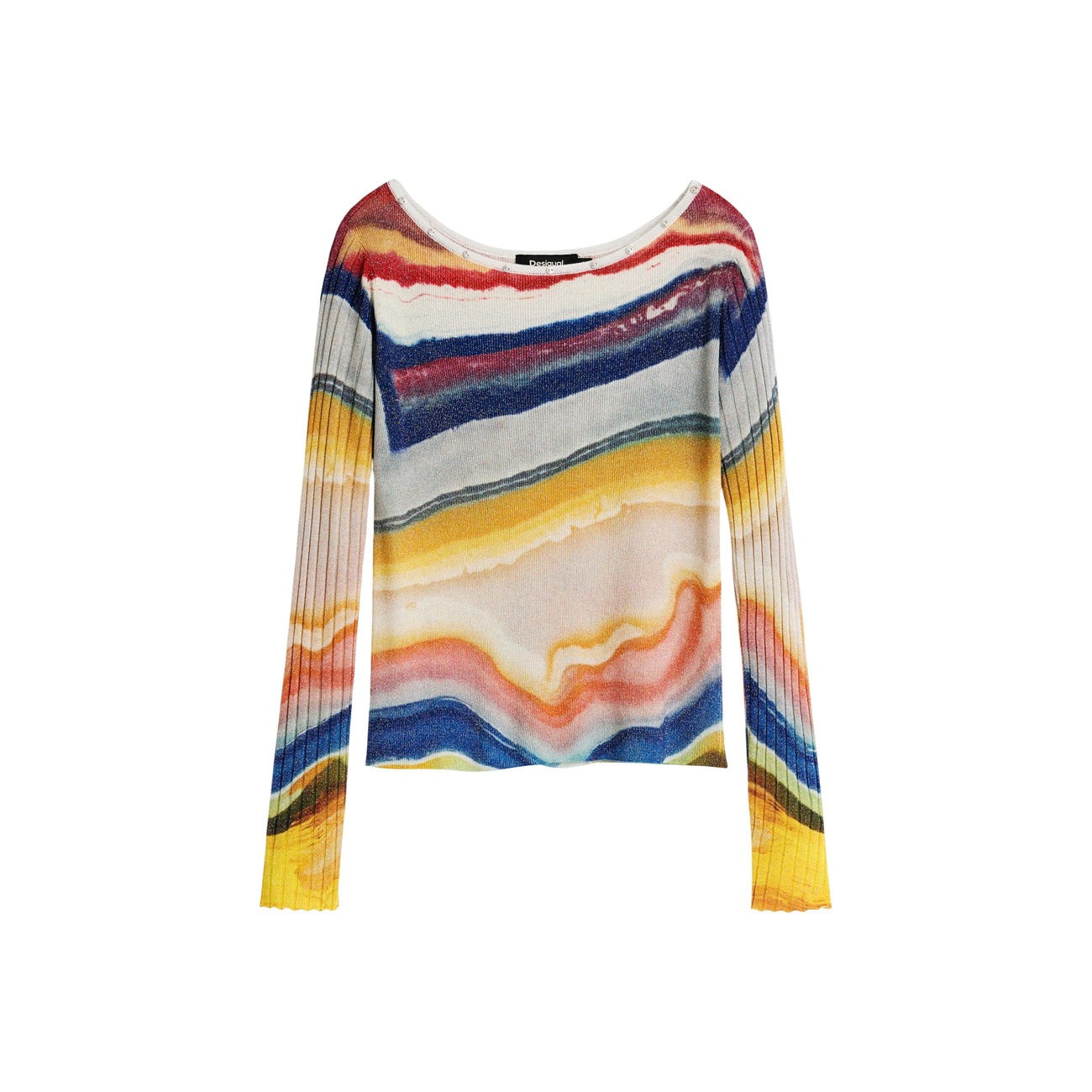 Pull Desigual Femme Manches Longues – Bleu