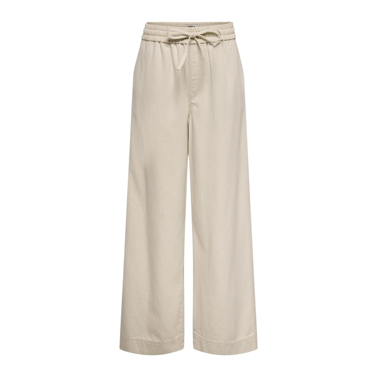 Women's Only cotton and lyocell trousers - Beige