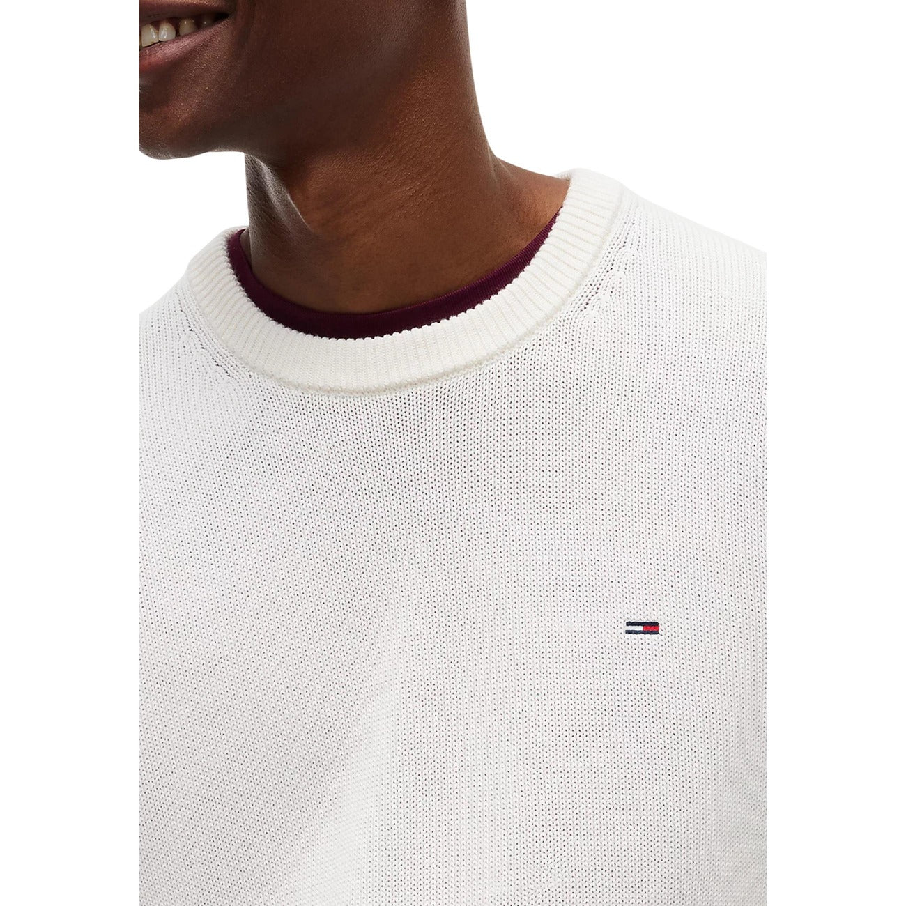 Tommy Jeans Men's Cotton Jumper – White