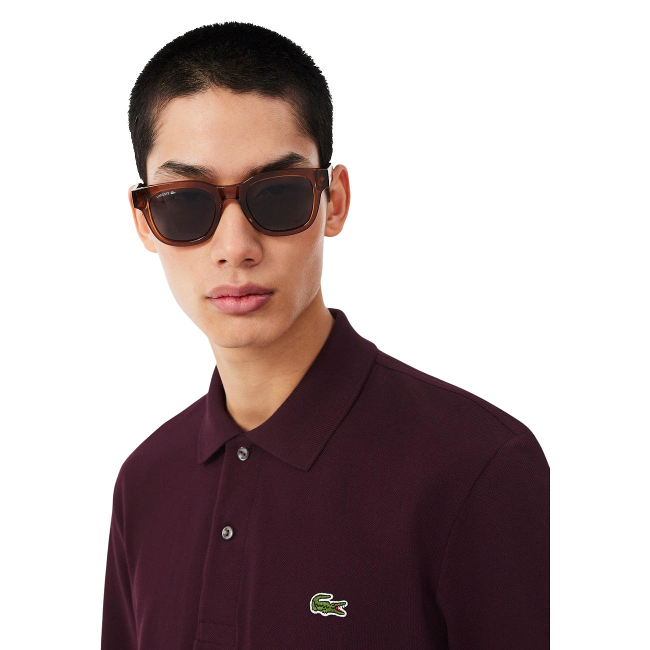 T-shirt Manches Longues Lacoste Homme – Violet