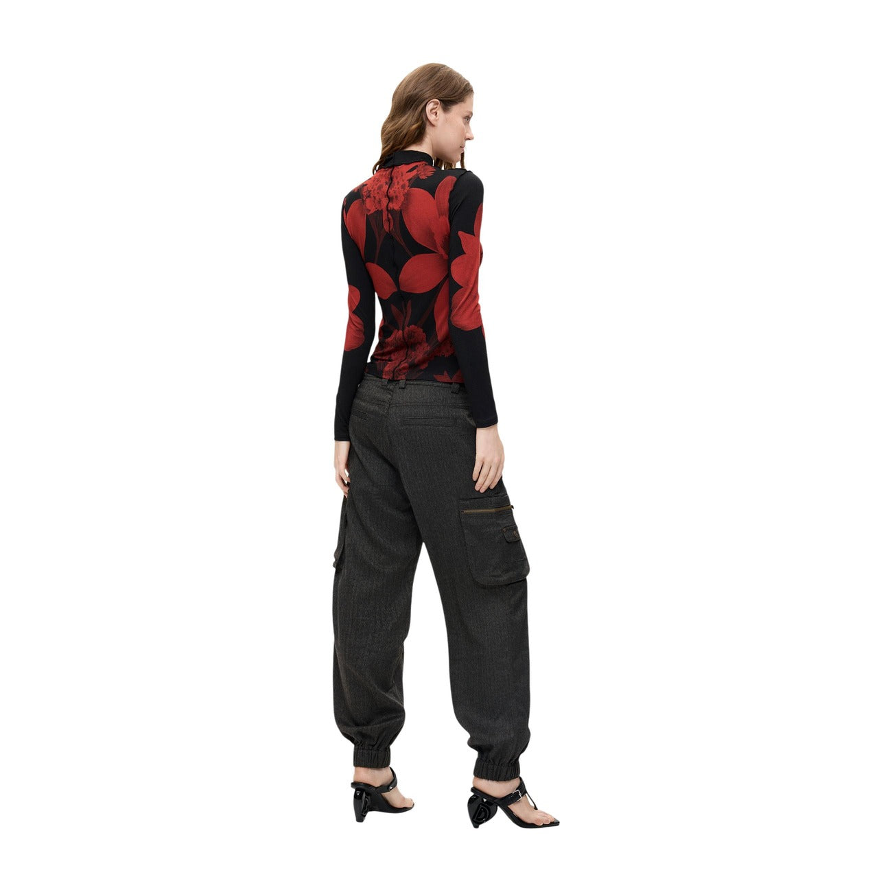 Pantalon Stretch Desigual Femme – Marron