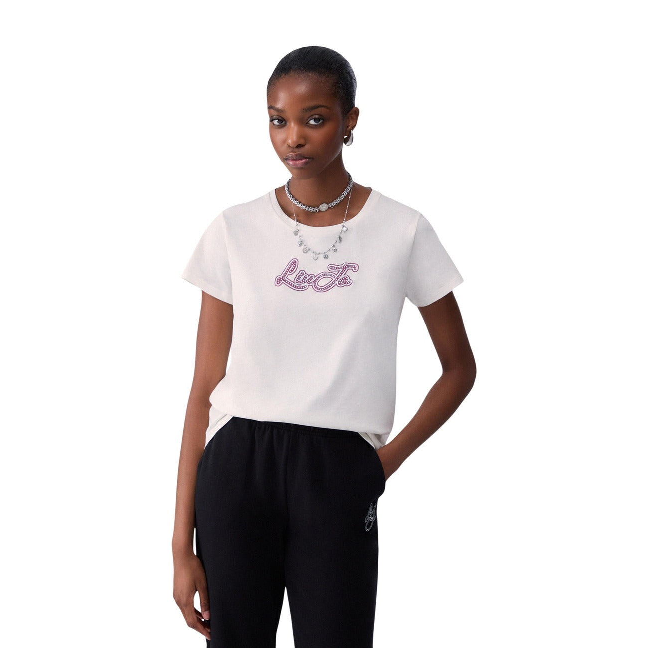 Liu Jo women's cotton T-shirt - Black