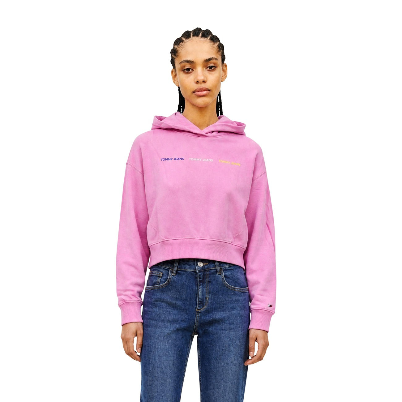 Sweat à capuche Tommy Hilfiger Jeans Femme Rose
