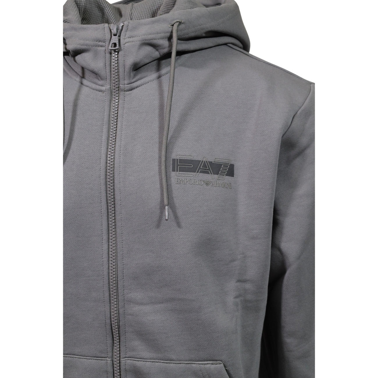 EA7 Men's Grey Hooded Tracksuit