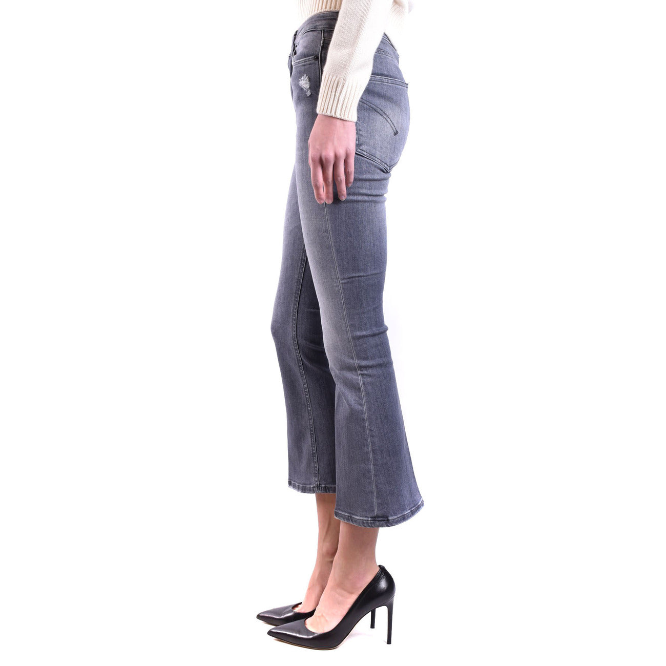 Jean femme Dondup stretch effet déchiré – Gris