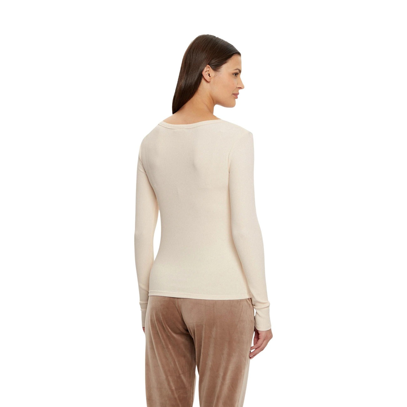 Women's white long-sleeved Guess T-shirt