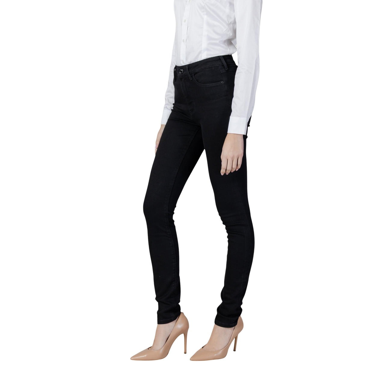 Guess women's black stretch cotton jeans