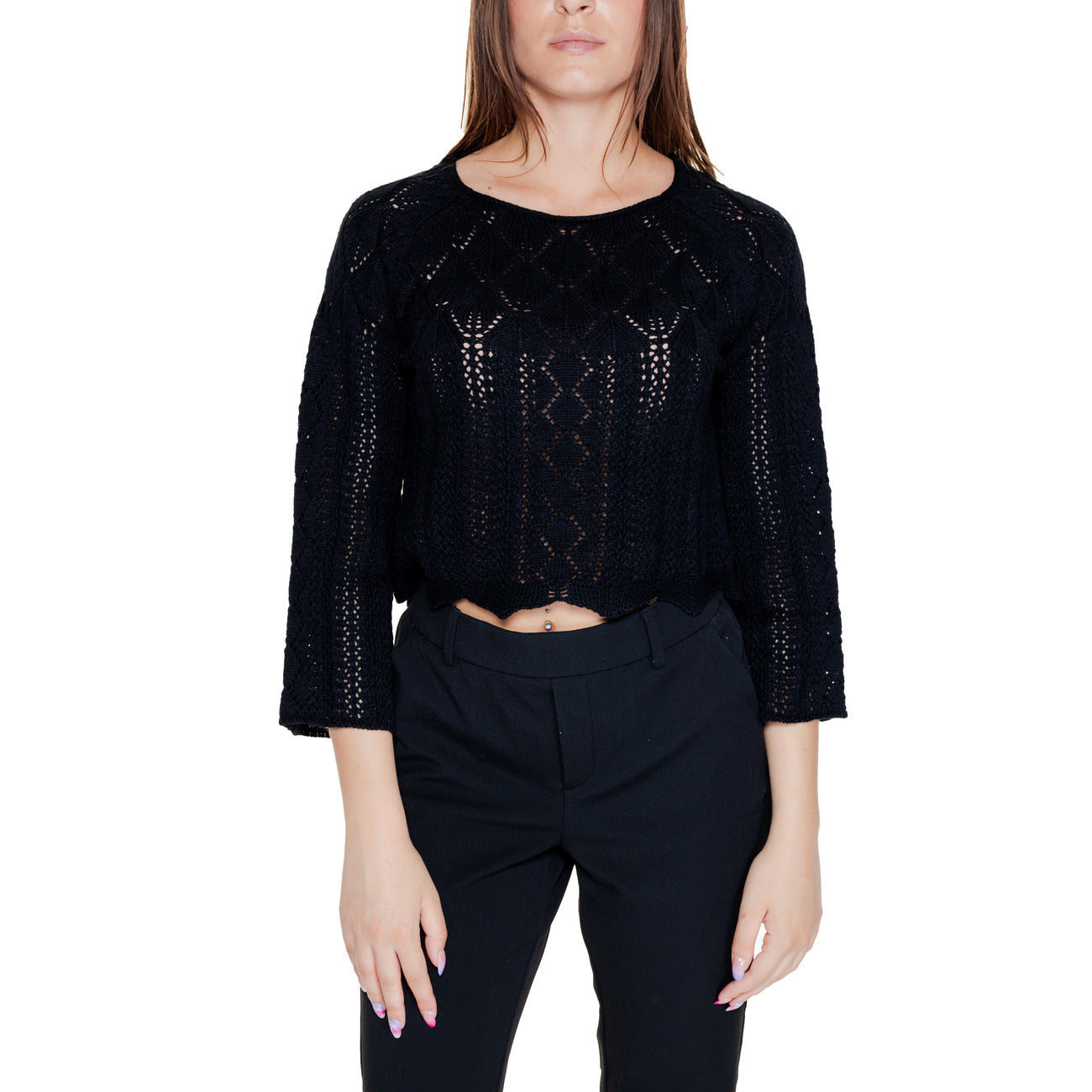 Vero Moda women's cotton jumper – Beige / Black