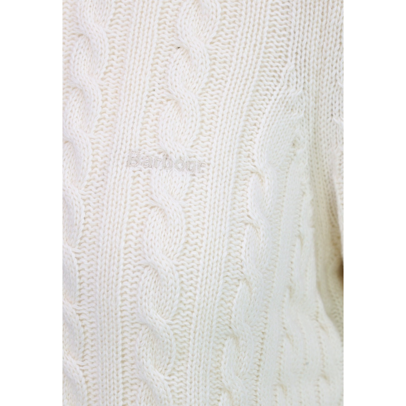 Pull Barbour Ashdown Femme Laine & Coton – Blanc