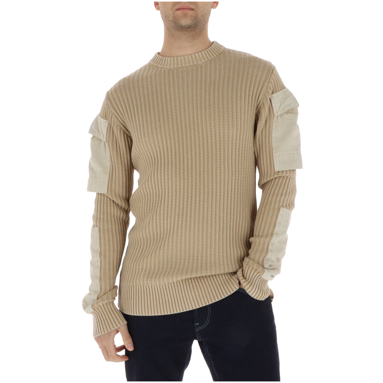 Pull homme G-Star en coton – Vert et Beige