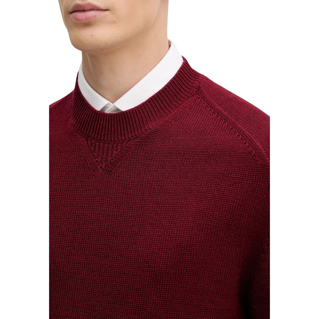 Pull Armani Exchange Homme Laine & Coton – Bordeaux