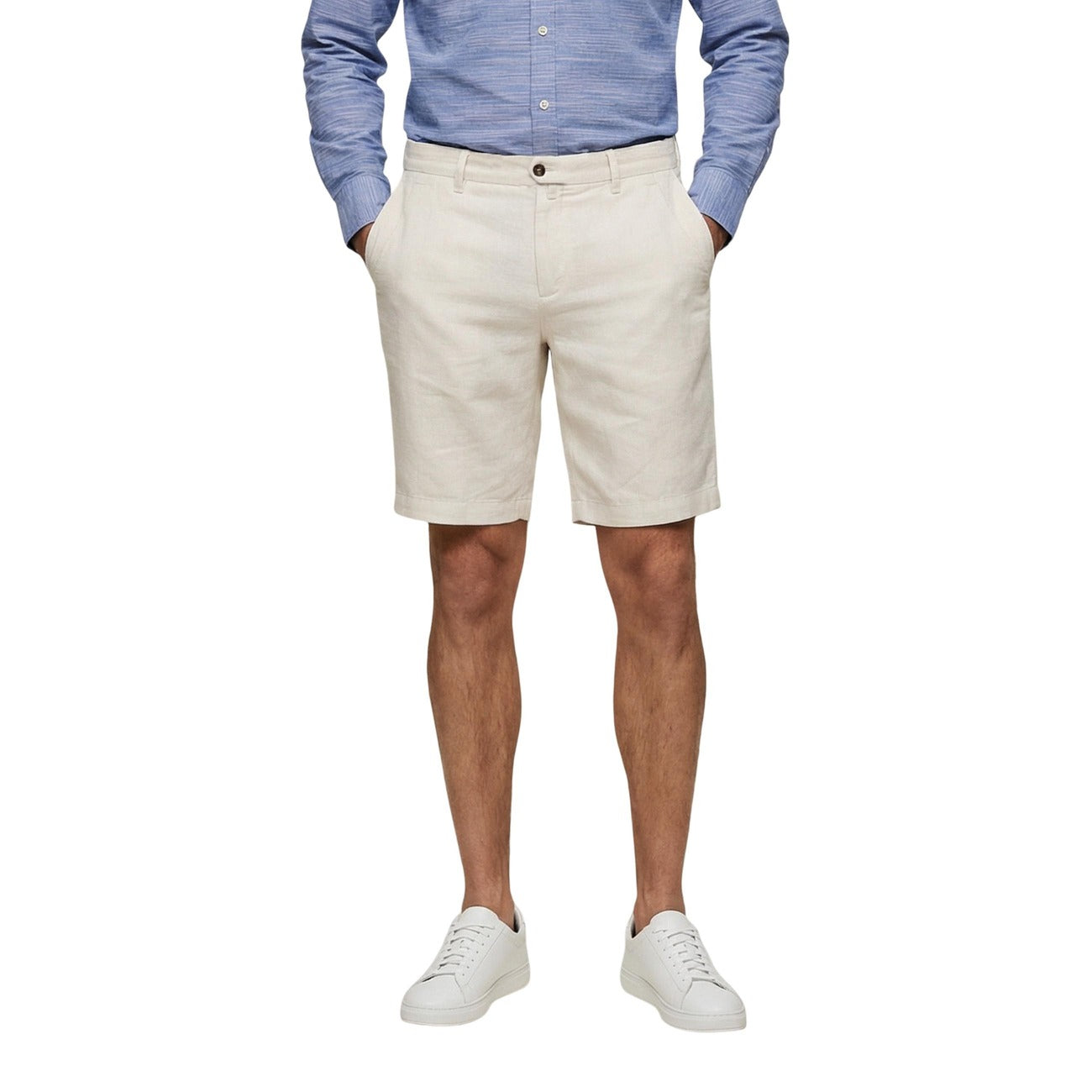 Men's Borghese Linen Shorts – Blue