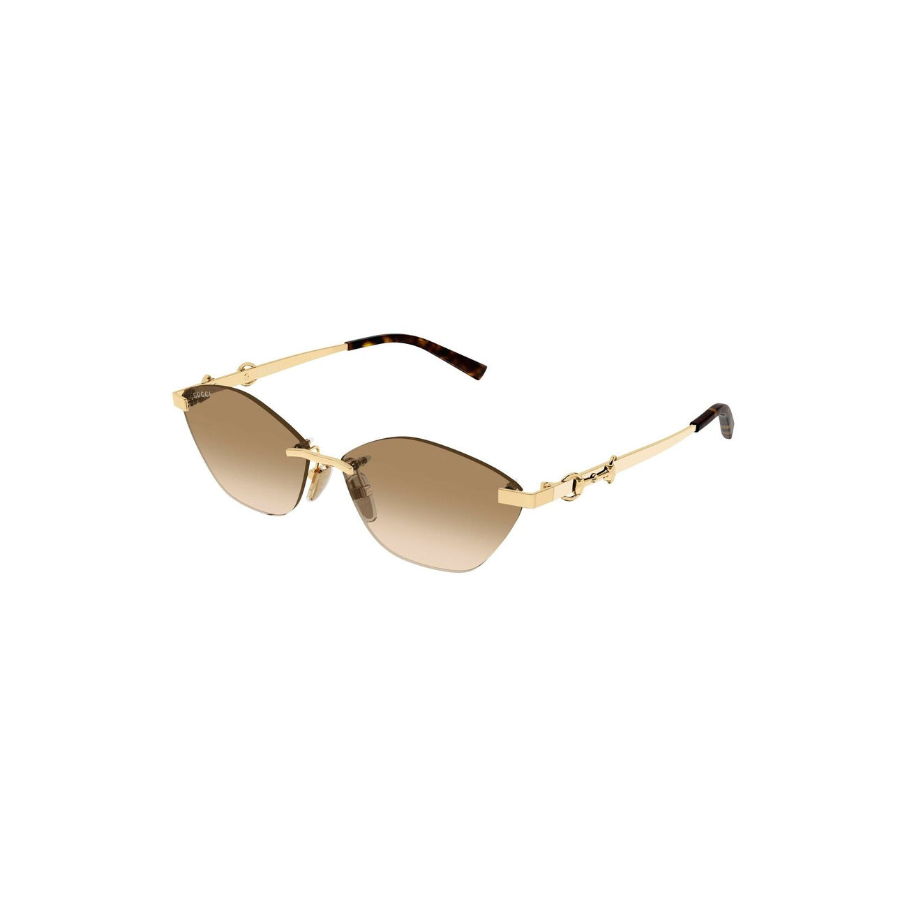 Gucci Women's Metal Sunglasses – Brown and Gold