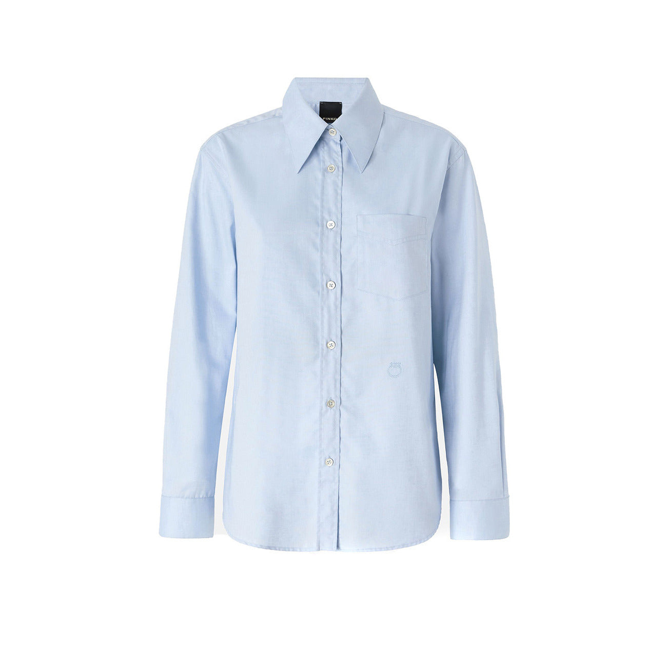 Pinko women's azure blue cotton shirt