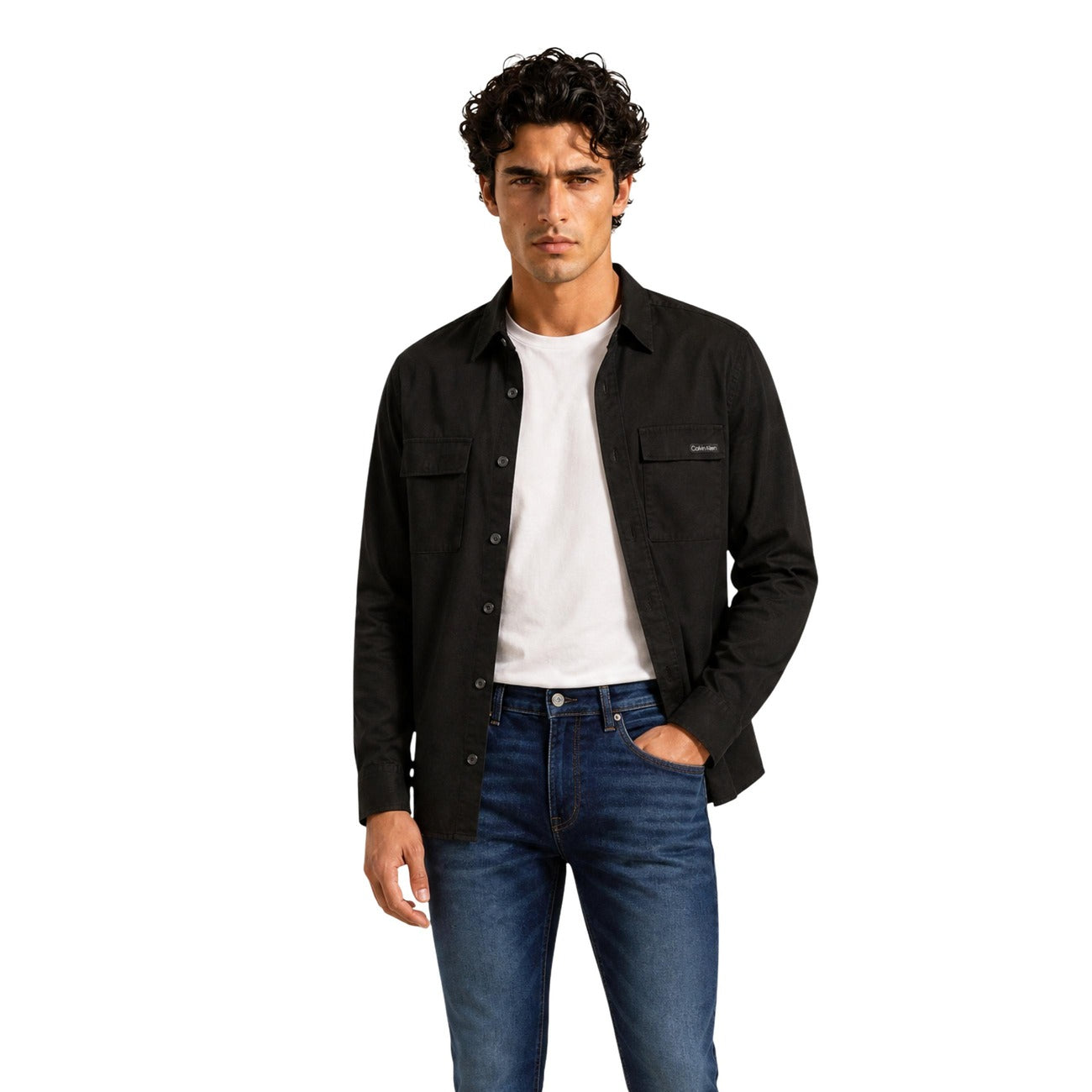 Chemise manches longues homme Calvin Klein Jeans – Noir