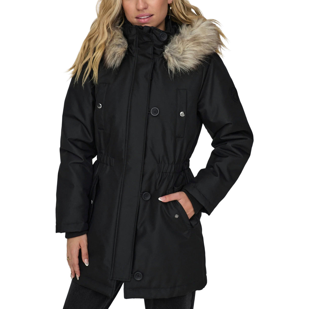 Veste femme Only à capuche – Noir
