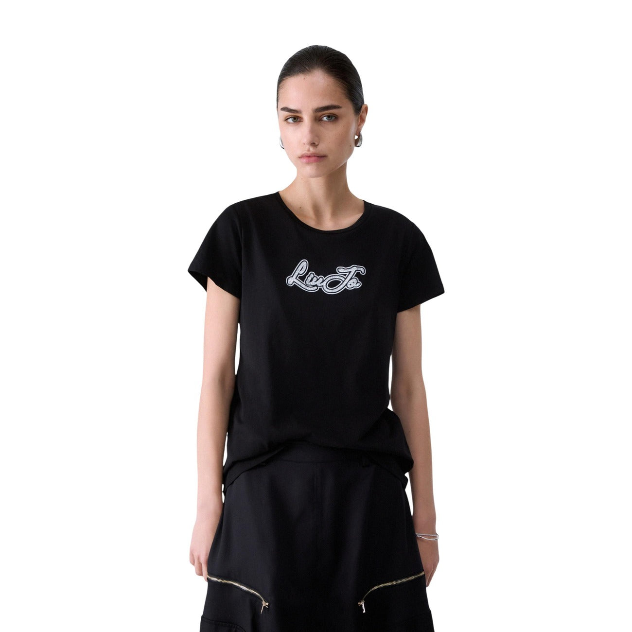 Liu Jo women's cotton T-shirt - Black