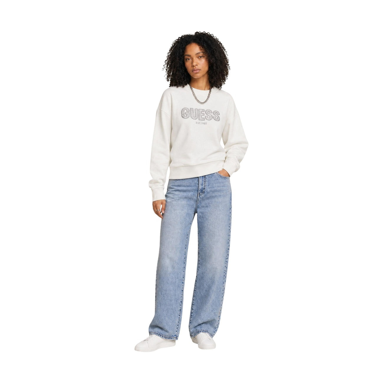 Pull Guess Madeline Femme – Blanc et Noir