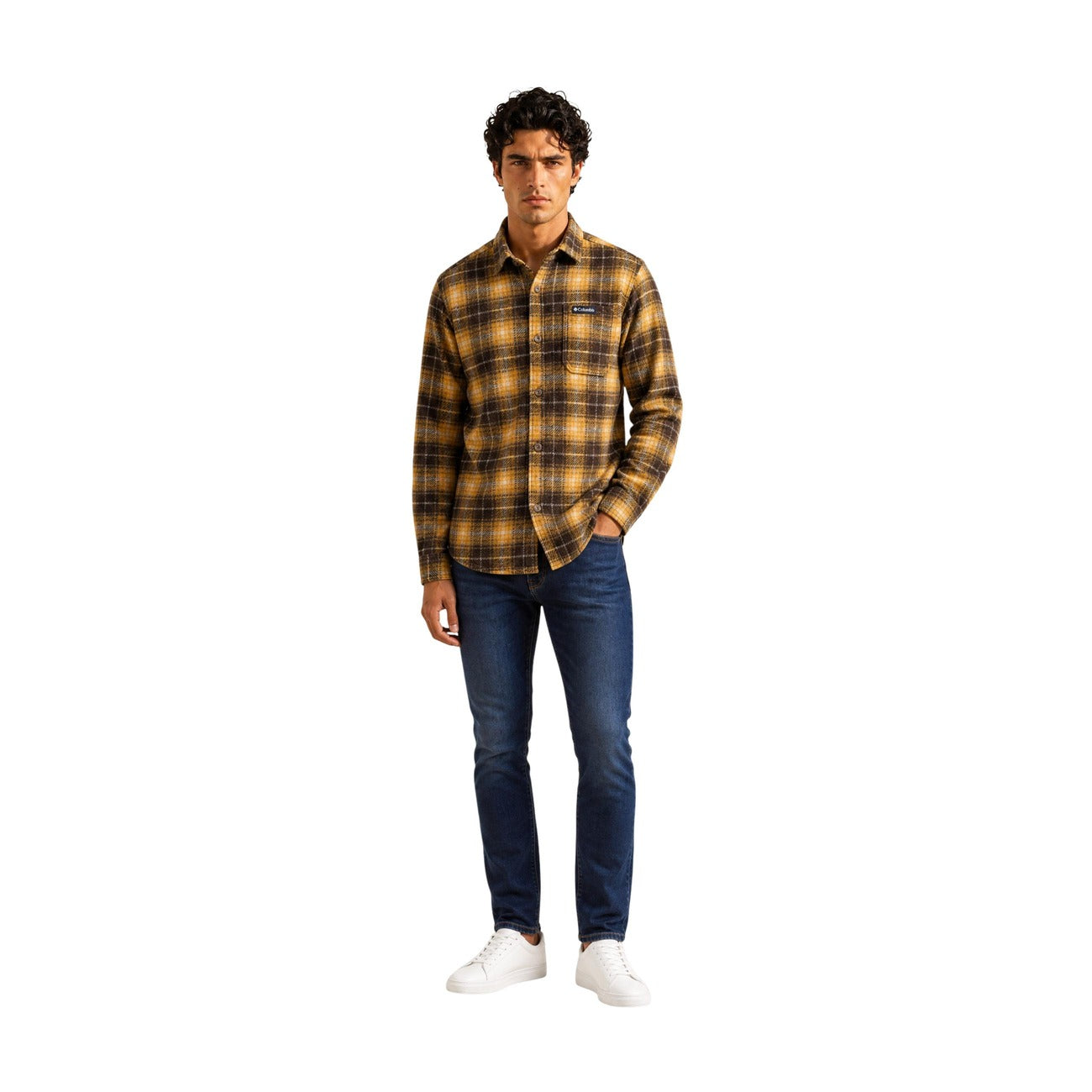 Chemise manches longues homme Columbia – Marron