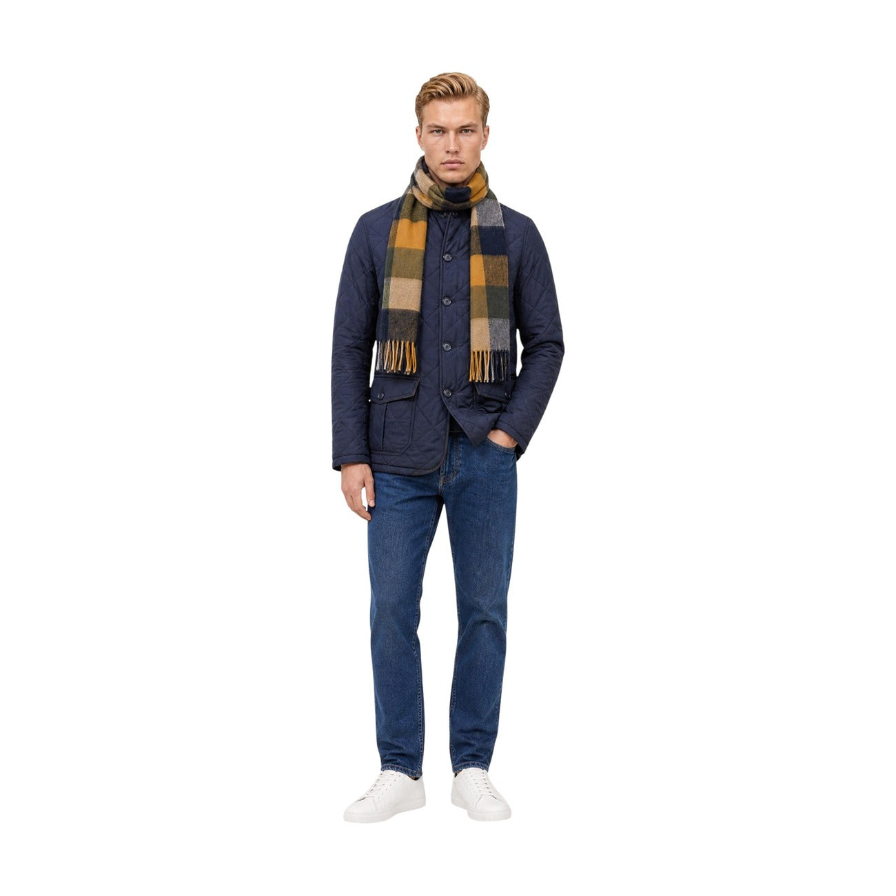 Écharpe Barbour Large Tattersall Homme – Vert