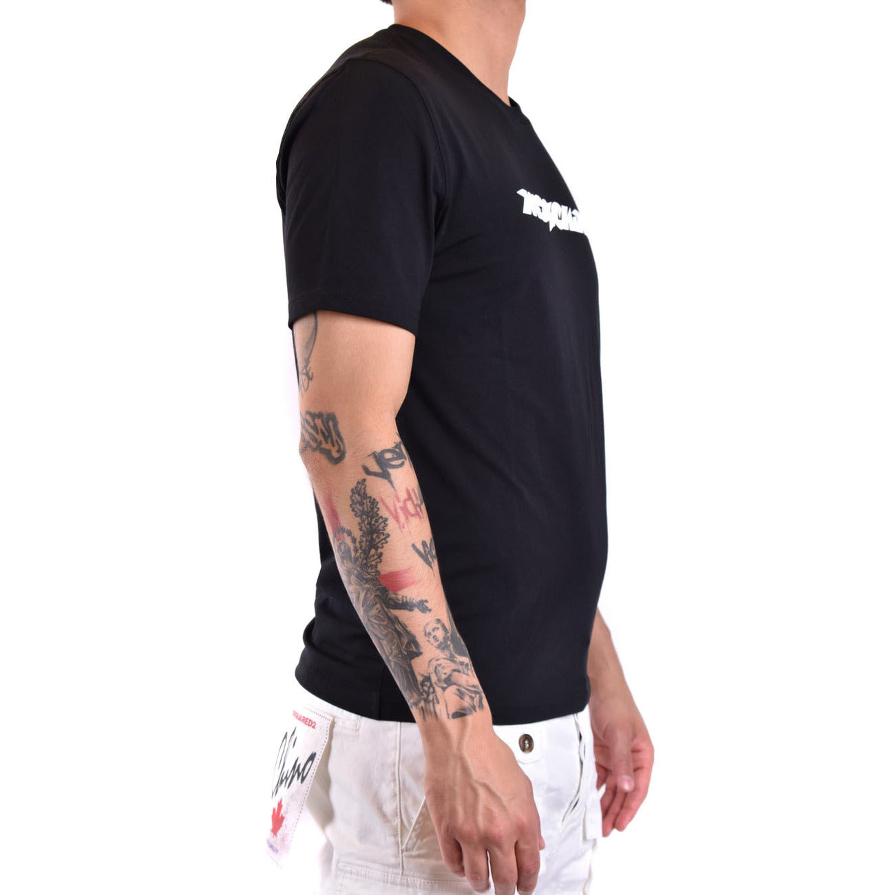 Moschino men's printed cotton T-shirt – Black