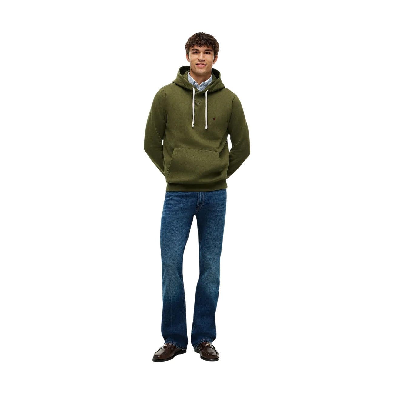 Men's green Tommy Hilfiger hoodie