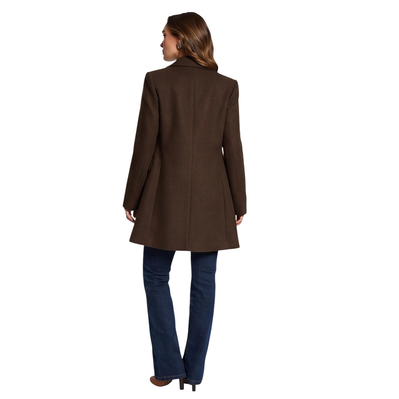 Manteau femme Morgan avec laine – Marron