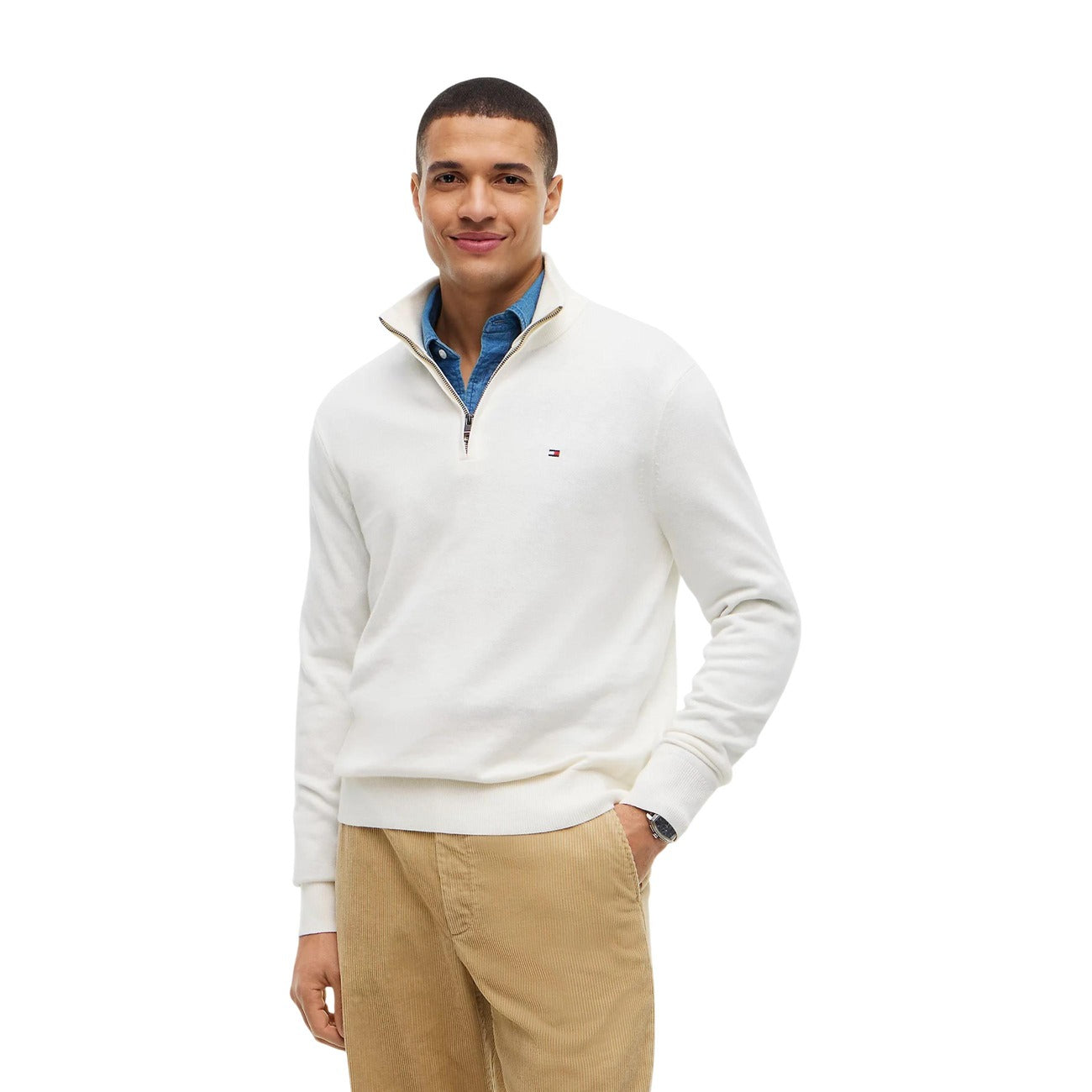 Pull Tommy Hilfiger Homme Coton Bio & Cachemire