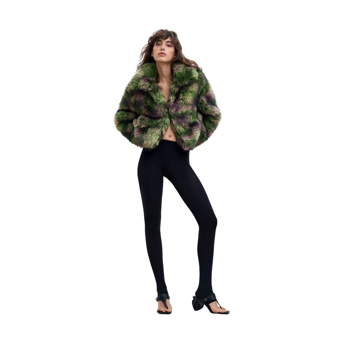 Manteau effet fourrure femme Desigual – Vert
